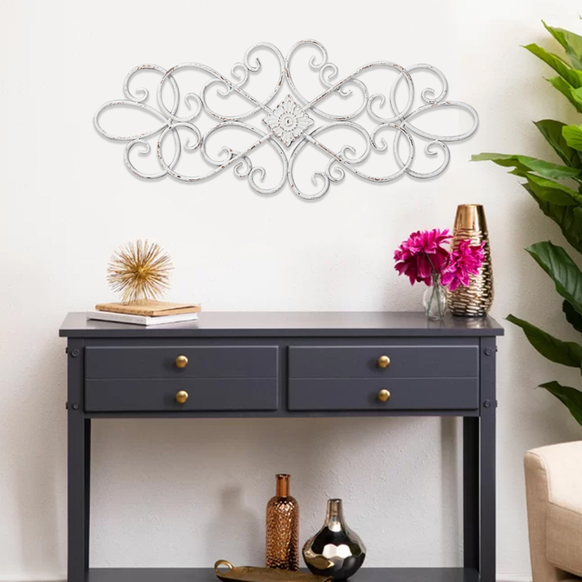White Metal Wall Art Decor 32