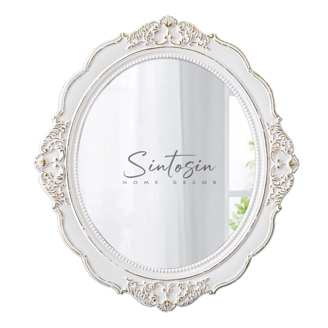 Vintage Oval Wall Mirror 21 x 24 inch