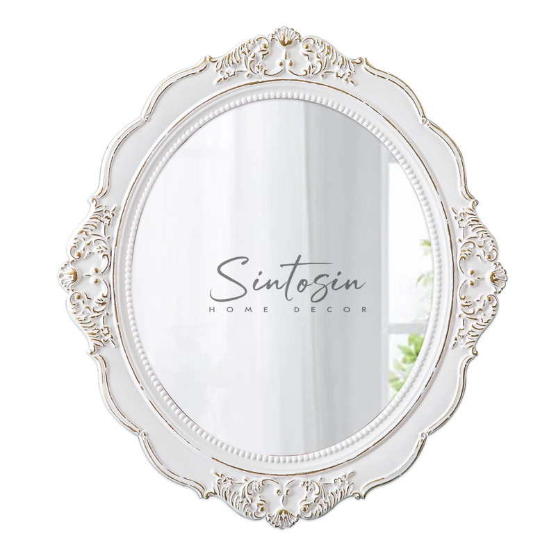 Vintage Oval Wall Mirror 21 x 24 inch