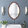 24inch Farmhouse Sculpted Oval Mirrors for Wall Decor