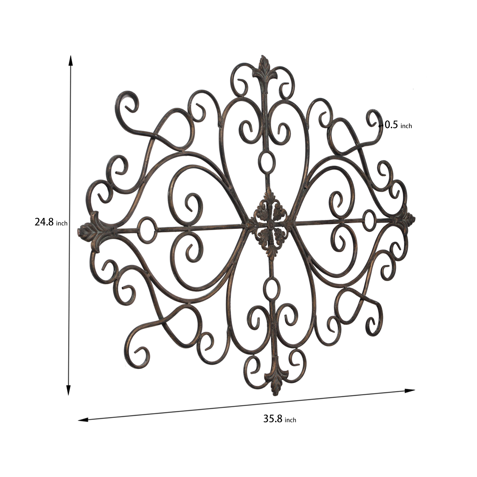 Metal Scroll Wall Decor Rustic Iron Wall Medallion Small Traditional Metal Scroll Wall Art