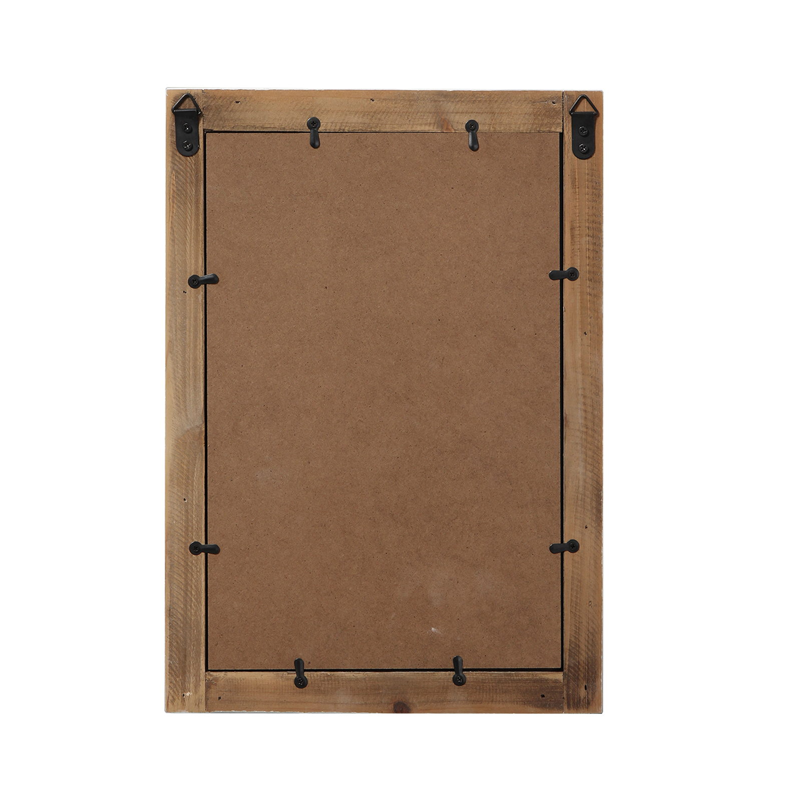 Farmhouse Distressed White Wood Frame Mirror Rectangle for Wall