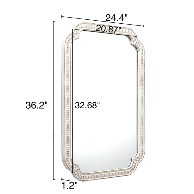 Handmade Distressed White Oval Mirrors - 17x23