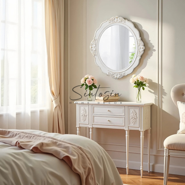 Vintage Oval Wall Mirror 21 x 24 inch