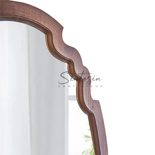 24inch Farmhouse Sculpted Oval Mirrors for Wall Decor