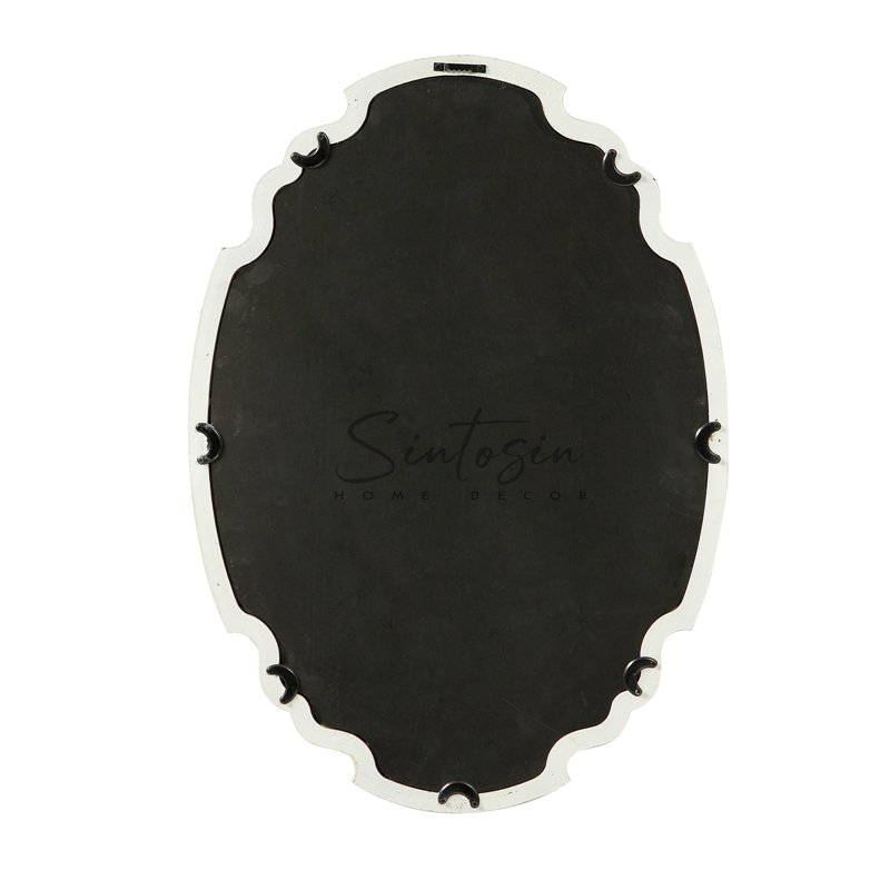 Vintage Sculpted Oval Mirrors for Wall Decor