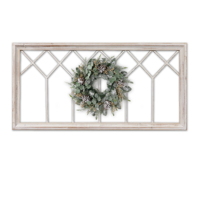 Wood Window Frame Wall Decor Hanging Distressed White Farmhouse Decor