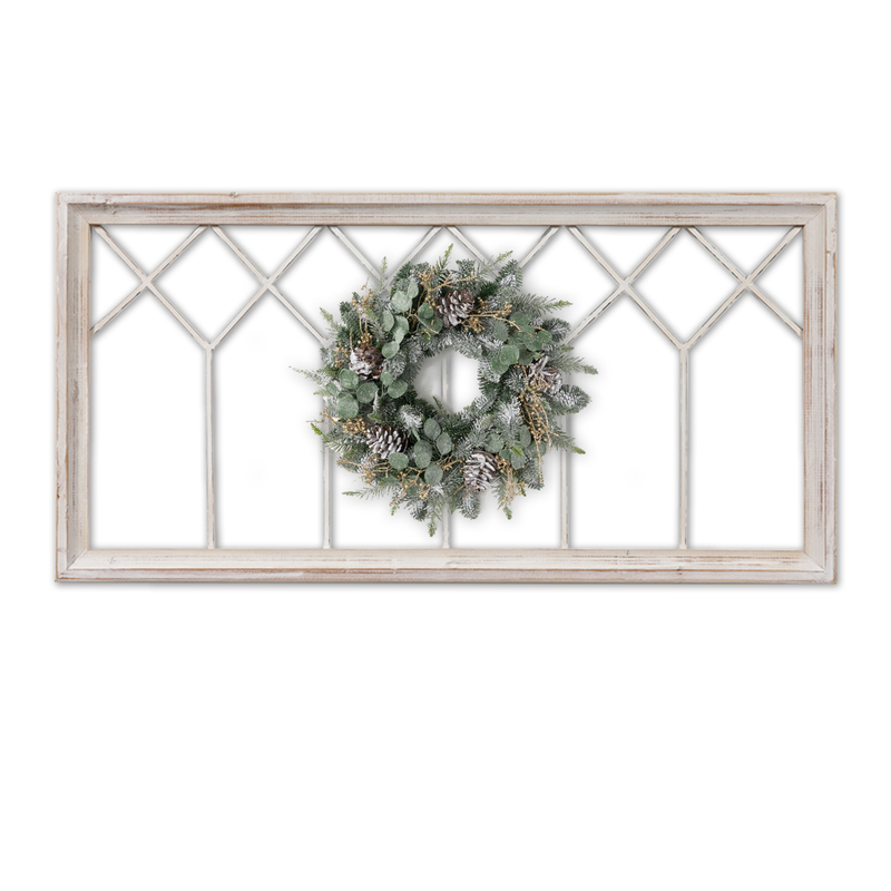 Wood Window Frame Wall Decor Hanging Distressed White Farmhouse Decor