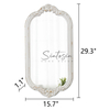 30inch Farmhouse Sculpted Oval Entryway Mirror for Wall Decor