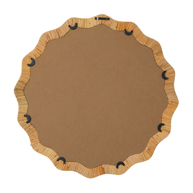 Wall Mirror Rattan Mirror Decor Round Boho Mirror 24in
