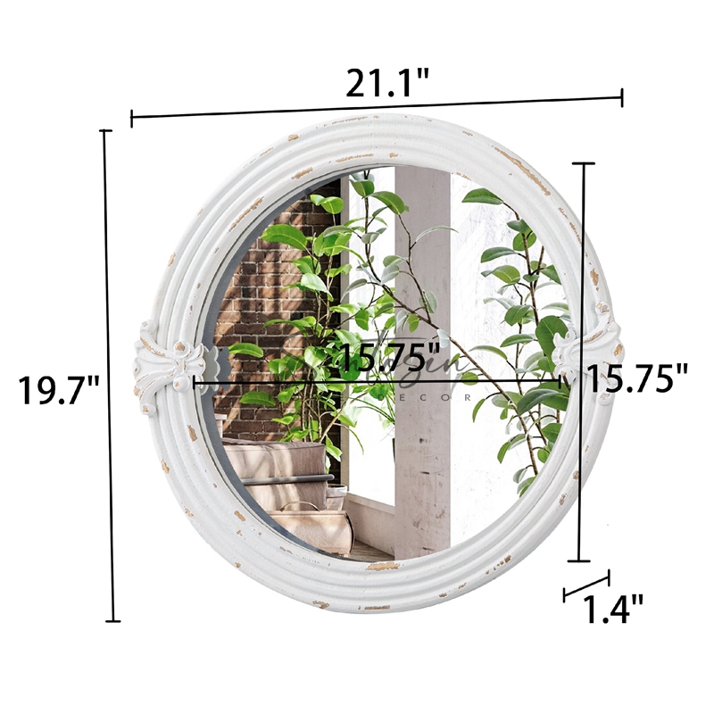 Rustic Round Mirrors for Wall Decor 20 Inch