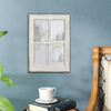 Farmhouse Distressed White Wood Frame Mirror Rectangle for Wall