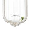 30inch Farmhouse Sculpted Oval Entryway Mirror for Wall Decor