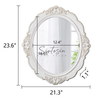 Vintage Oval Wall Mirror 21 x 24 inch