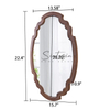 24inch Farmhouse Sculpted Oval Mirrors for Wall Decor