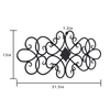 32" Hanging Flower Scroll Metal Wall Art Decor, Living Room Wall Decor