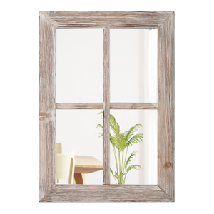 Rustic Distressed Wood Frame Vintage Hanging Mirrors for Wall 11x16
