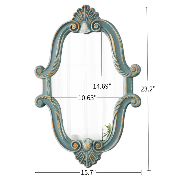 Sintosin Rustic Distressed Wood Framed Mirrors for Wall Decor 16 x 23 inch