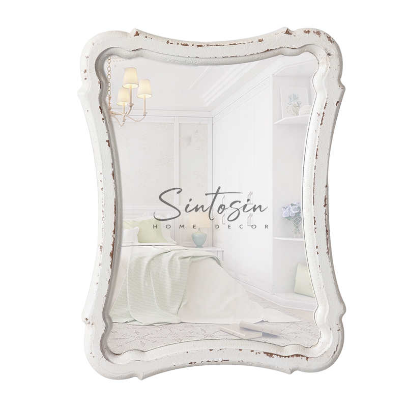 Wood Framed Small Wall Mirror Decor 12 x 9 inches