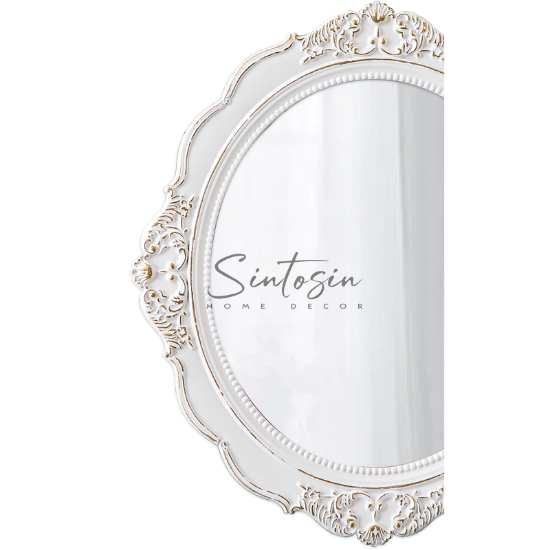 Vintage Oval Wall Mirror 21 x 24 inch