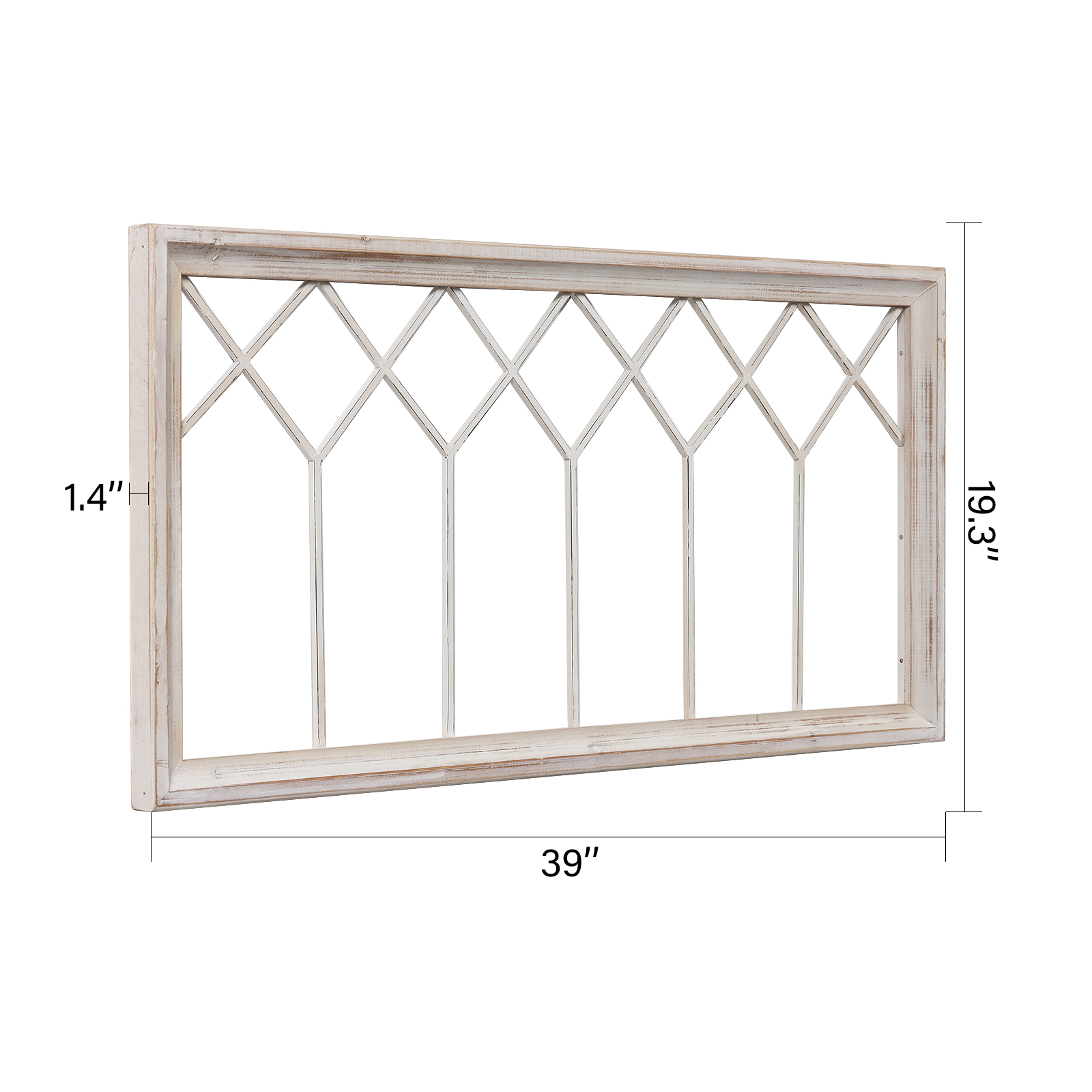 Wood Window Frame Wall Decor Hanging Distressed White Farmhouse Decor