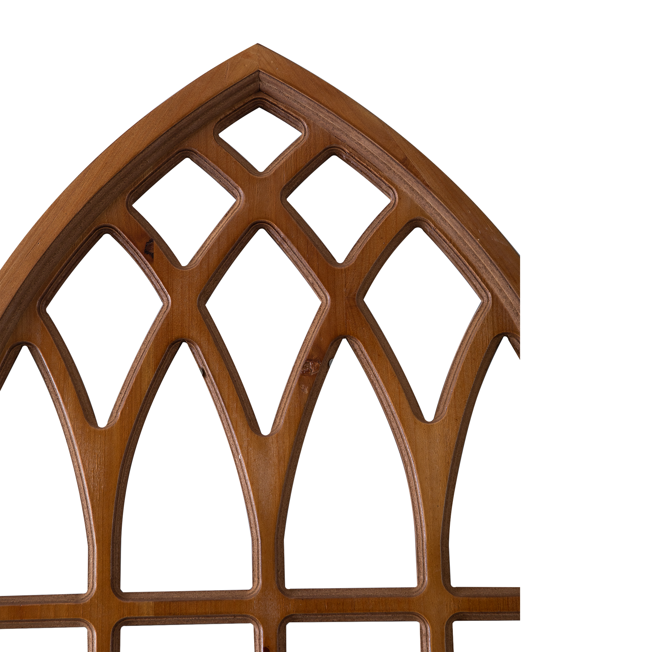 Rustic Arched Window Frame 20 x 32 Inch, Hanging Distressed Wood Window Pane Wall Decor