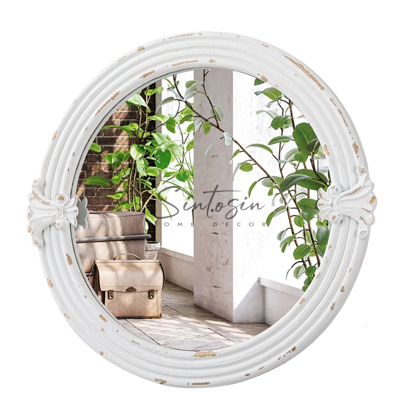 Rustic Round Mirrors for Wall Decor 20 Inch