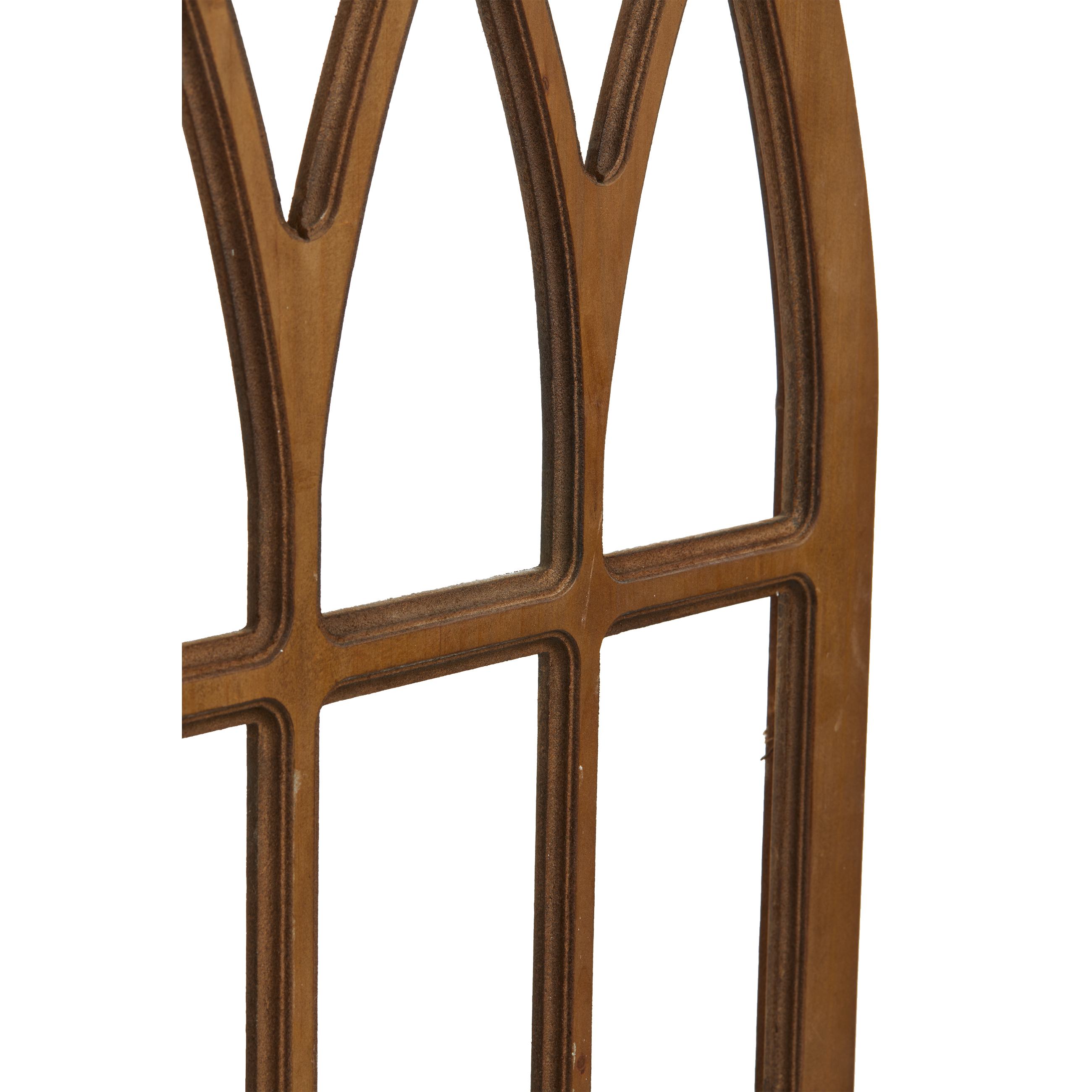 Rustic Wood Arched Window Frame, Hanging Distressed Window Pane Wall Decor