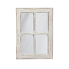 Farmhouse Distressed White Wood Frame Mirror Rectangle for Wall