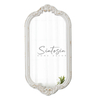 30inch Farmhouse Sculpted Oval Entryway Mirror for Wall Decor