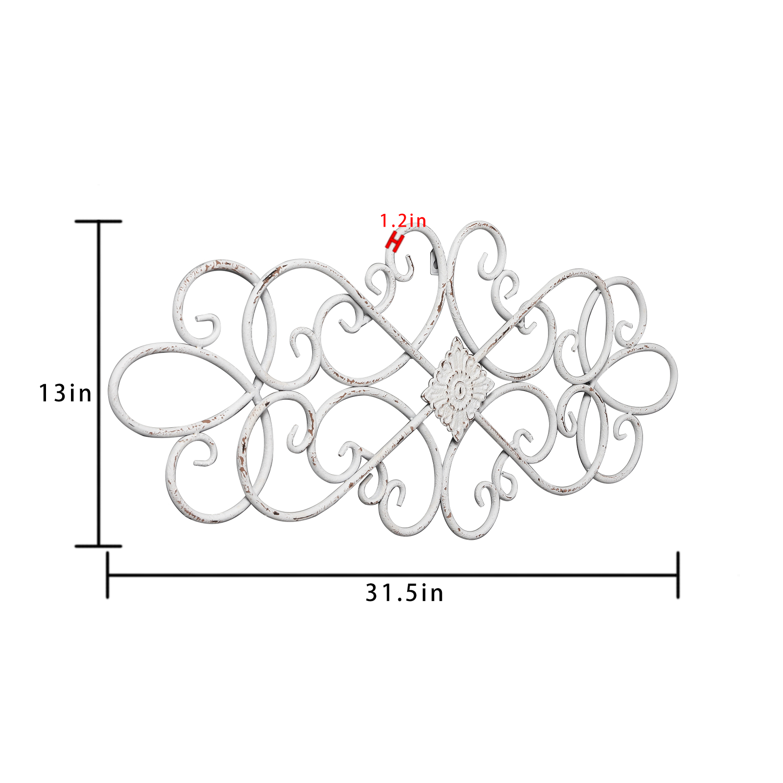 White Metal Wall Art Decor 32