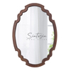 24inch Farmhouse Sculpted Oval Mirrors for Wall Decor