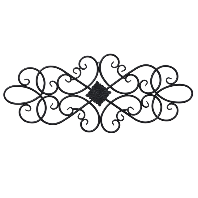 32" Hanging Flower Scroll Metal Wall Art Decor, Living Room Wall Decor