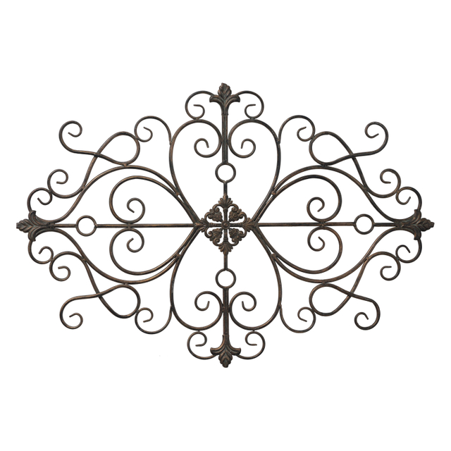 Metal Scroll Wall Decor Rustic Iron Wall Medallion Small Traditional Metal Scroll Wall Art