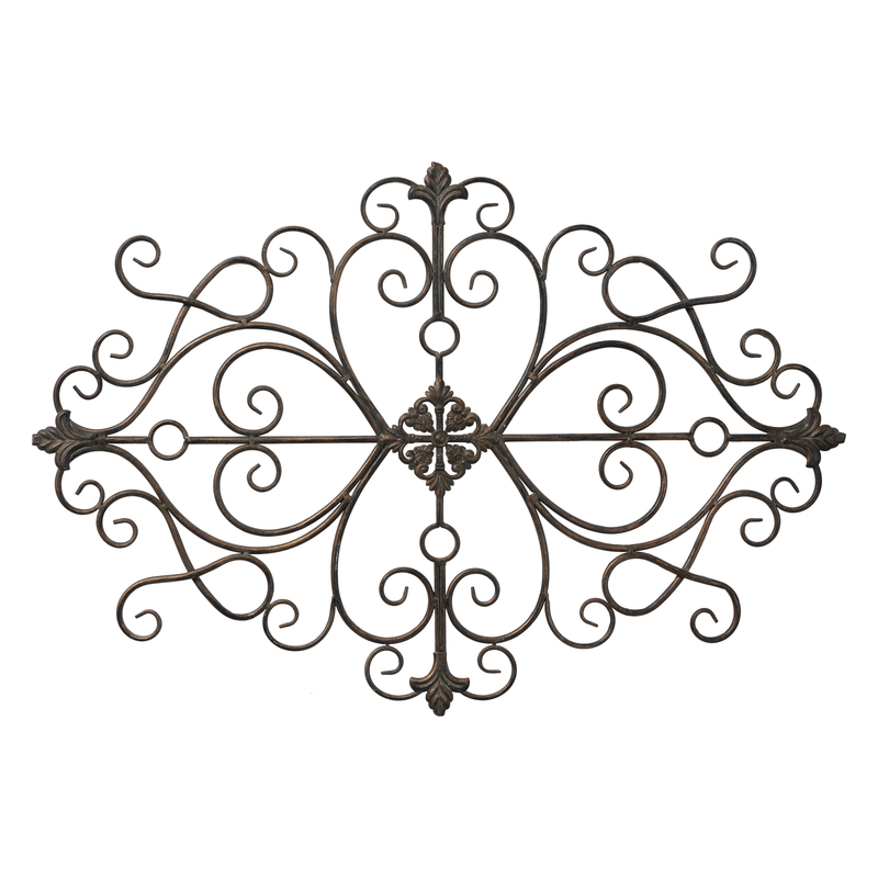 Metal Scroll Wall Decor Rustic Iron Wall Medallion Small Traditional Metal Scroll Wall Art