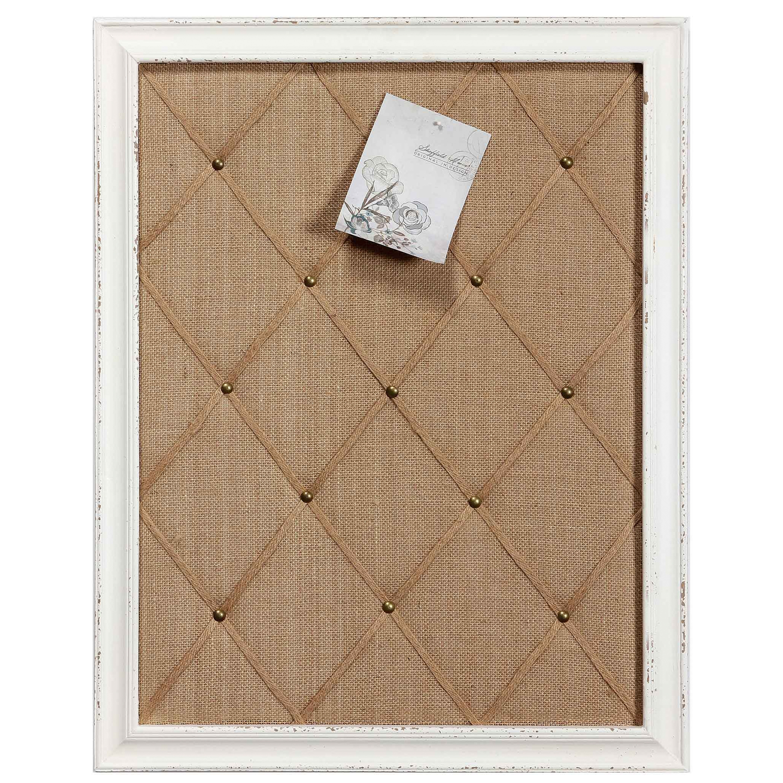 Antique White Bulletin Boards for Walls Decorative Hanging Message Board 27"