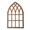 Rustic Arched Window Frame 20 x 32 Inch, Hanging Distressed Wood Window Pane Wall Decor