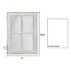 Farmhouse Distressed White Wood Frame Mirror Rectangle for Wall