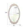 Vintage Oval Wall Mirror Decorative 30 x 18 inch