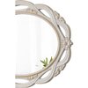 Vintage Oval Mirrors for Wall 18 X 24 Inch, White and Gold Accents
