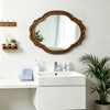 Vintage Oval Mirror for Wall Decor 22 x 30 Inch, Burning Finish