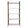 Farmhouse 5-Tier Open Bookcase, 75” Tall Large Wooden Bookshelf