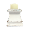 Handmade Shabby Farmhouse Wooden Pillar Candle Holders, 6 × 6 Inches