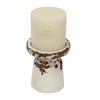 Rustic Wood Candle Holders Pillar, Handmade Distressed