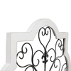Vintage Wrought Iron Wall Decor 24", Black and White