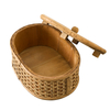 Rattan Decorative Box with Lid, Small Oval Box for Storage