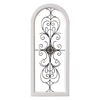 Farmhouse White Wood and Metal Wall Decor 32 X 13 Inches