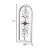 Farmhouse White Wood and Metal Wall Decor 32 X 13 Inches