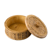 Small Round Rattan Box with Lid, Decorative Storage Boxes
