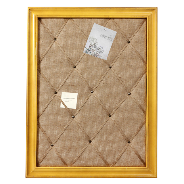 21x27 Large Farmhouse Burlap Pin Board, Wood Framed Bulletin Board